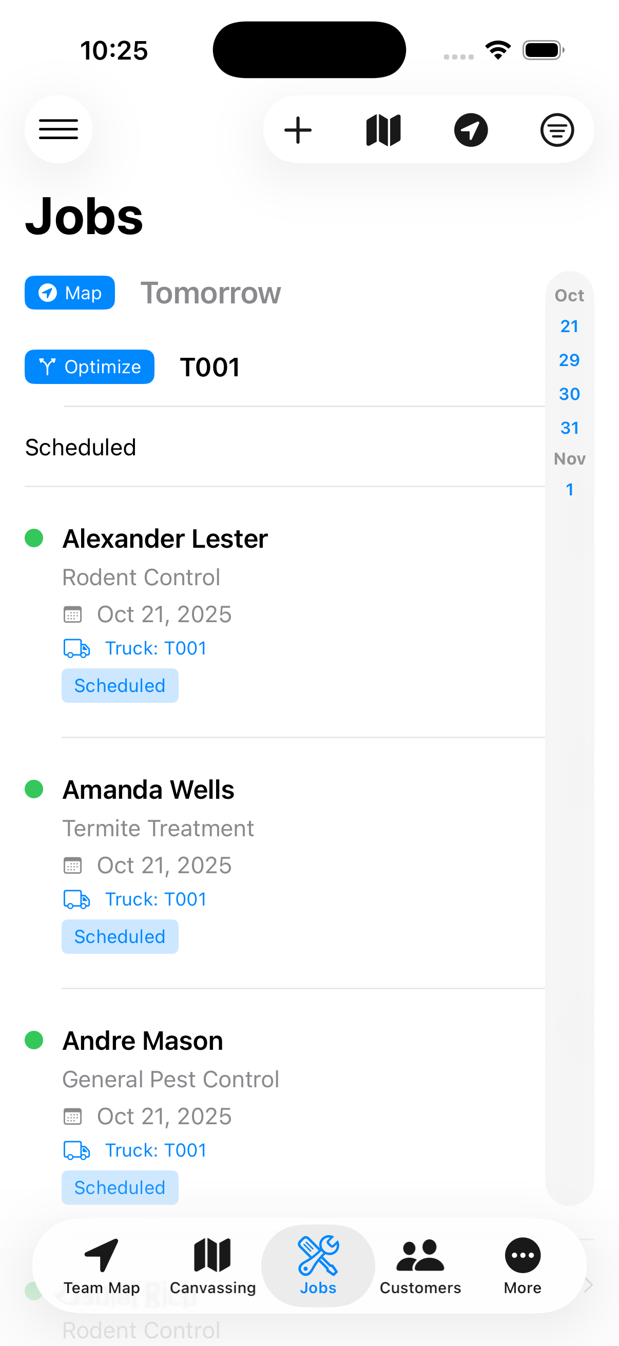 Jobs Dashboard - View and manage all service jobs